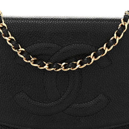 Chanel Caviar Timeless CC Wallet on Chain WOC Black 9 of 13