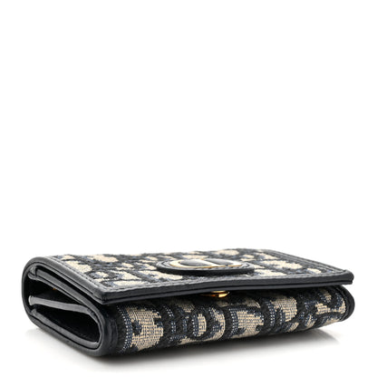 Christian Dior Oblique 30 Montaigne Wallet Blue 4 of 8
