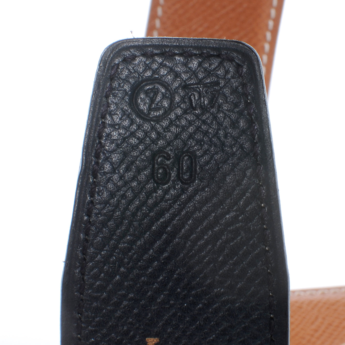 Hermes Courchevel Reversible Constance 32mm H Belt Gold Bleu Marine 60 3 of 5