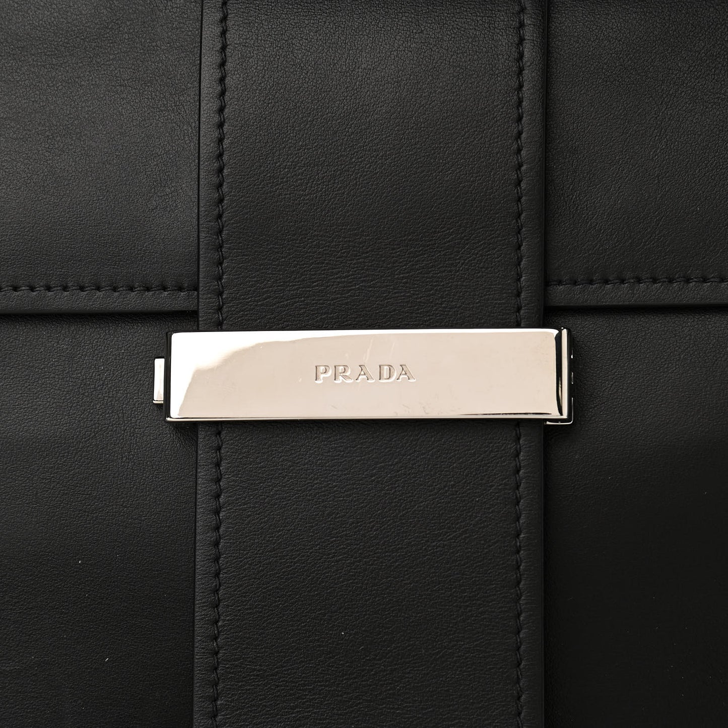 City Calf Ribbon Shoulder Bag Black