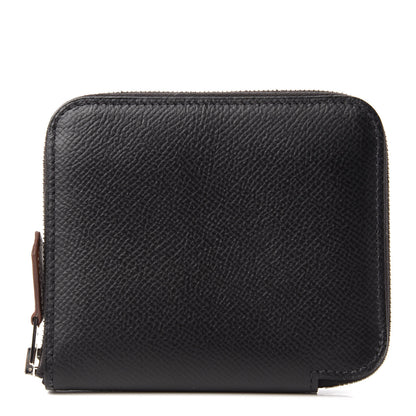 Hermes Epsom Silk'in Compact Wallet Black 1 of 11