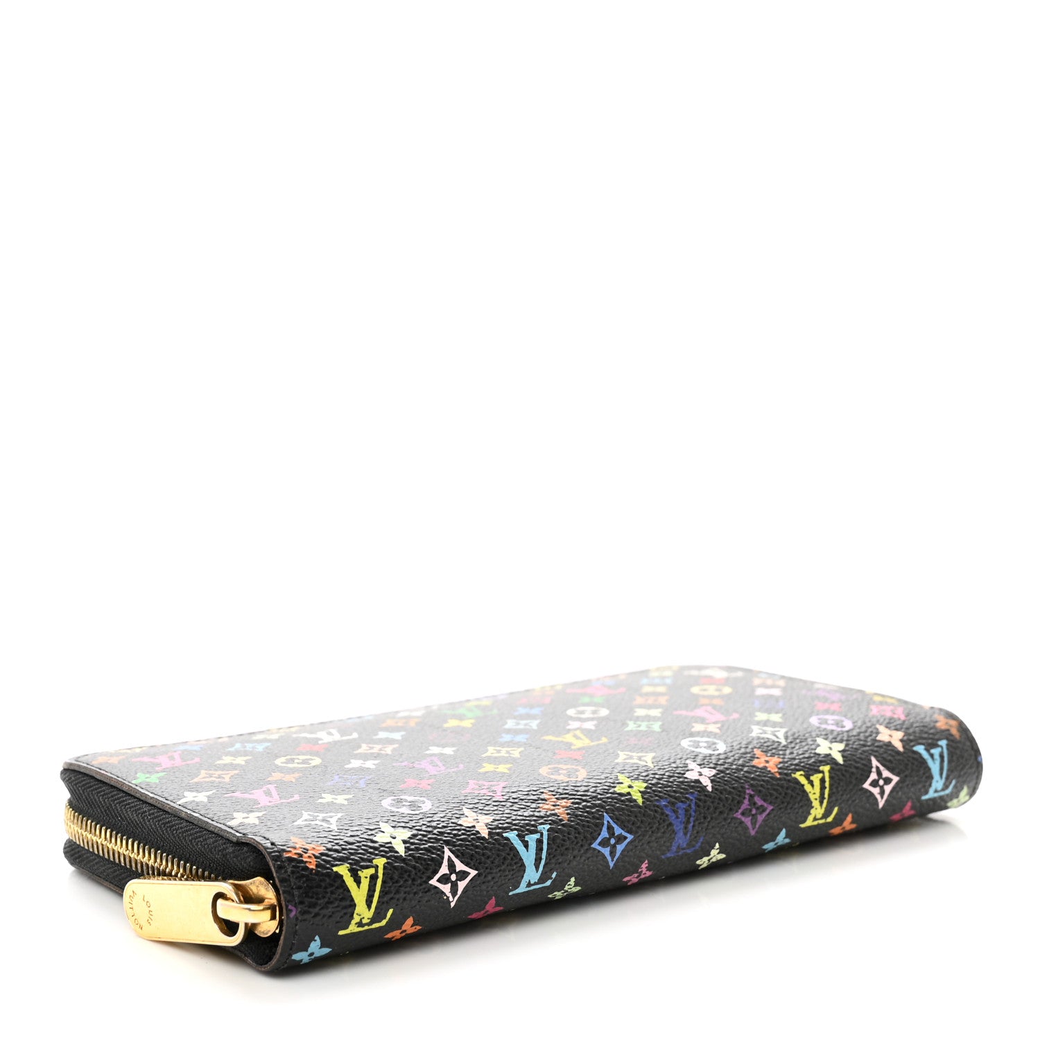 Louis Vuitton Monogram Multicolor Zippy Wallet Black Violet 4 of 9