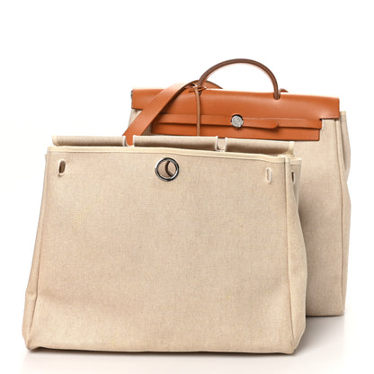 Hermes Toile Vache Calfskin Herbag 39 MM Natural 3 of 15
