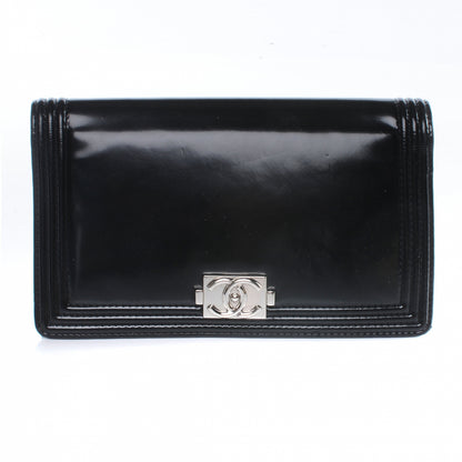 Chanel Glazed Calfskin Boy Yen Wallet Black 1 of 8
