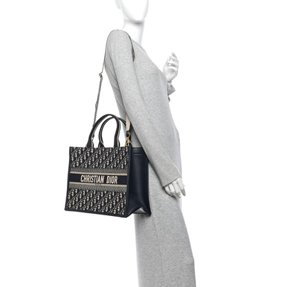 Christian Dior Oblique Calfskin Medium Book Tote With Strap Blue Multicolor 2 of 14