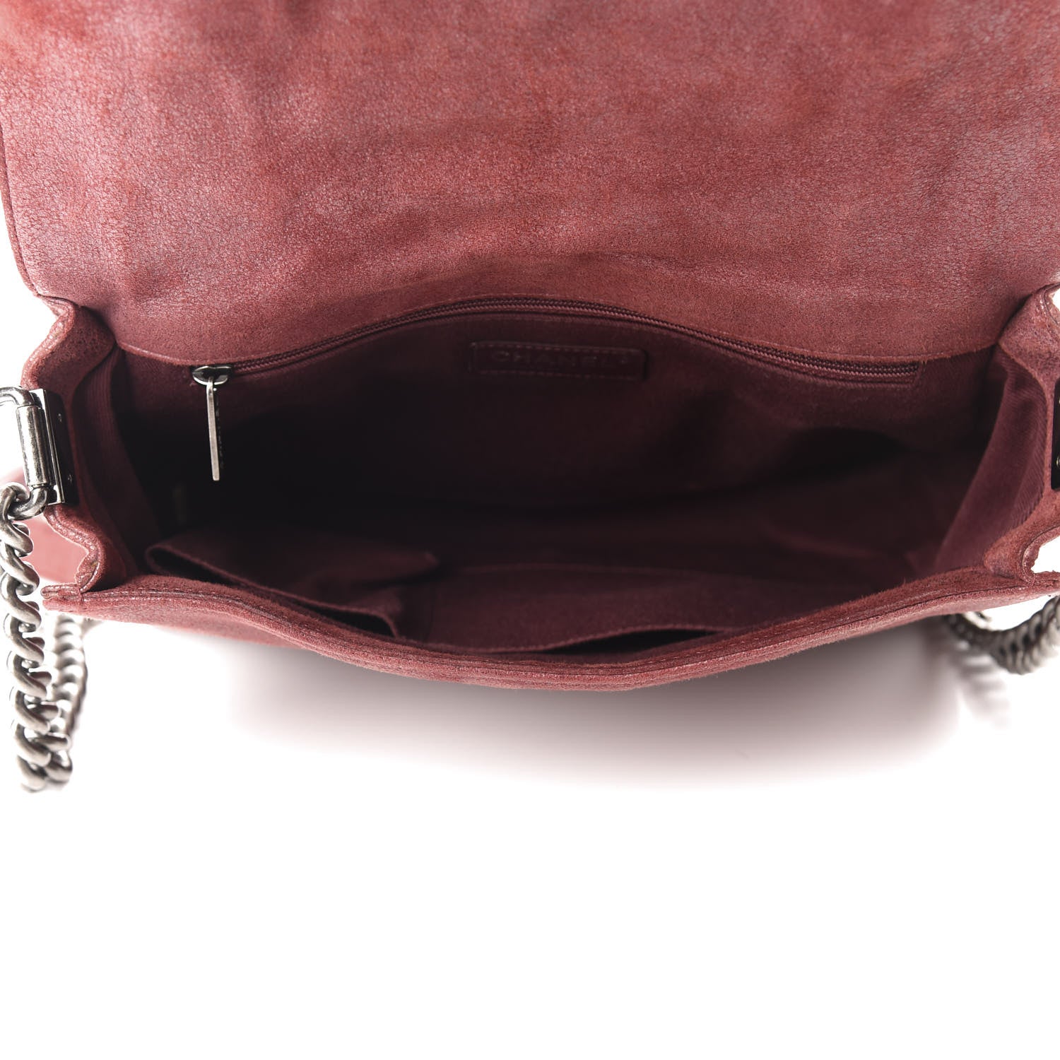 Chanel Iridescent Calfskin Quilted Medium Gentle Boy Flap Dark Red 5 of 12