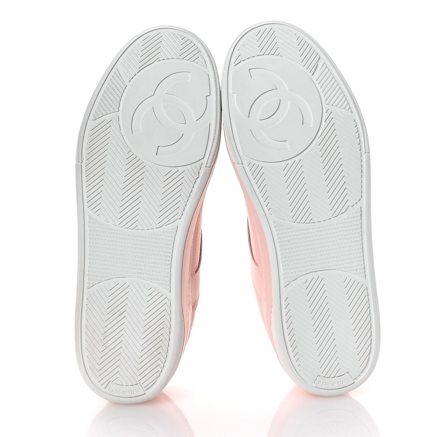 Calfskin Womens CC Sneakers 40 Light Pink