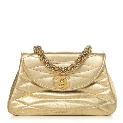 Chanel Metallic Lambskin Quilted Mini Flap Gold 1 of 4