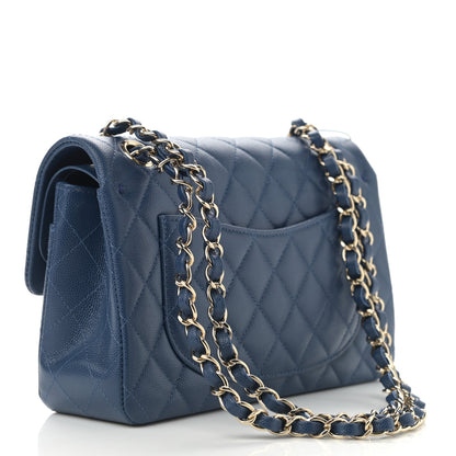 Chanel Caviar Quilted Small Double Flap Blue 3 of 10