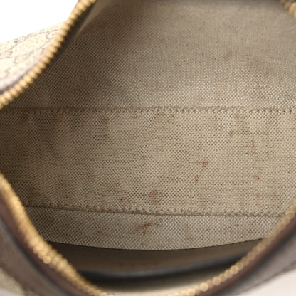 Gucci GG Supreme Monogram Textured Dollar Calfskin Small Ophidia Hobo Beige Ebony New Acero 5 of 12