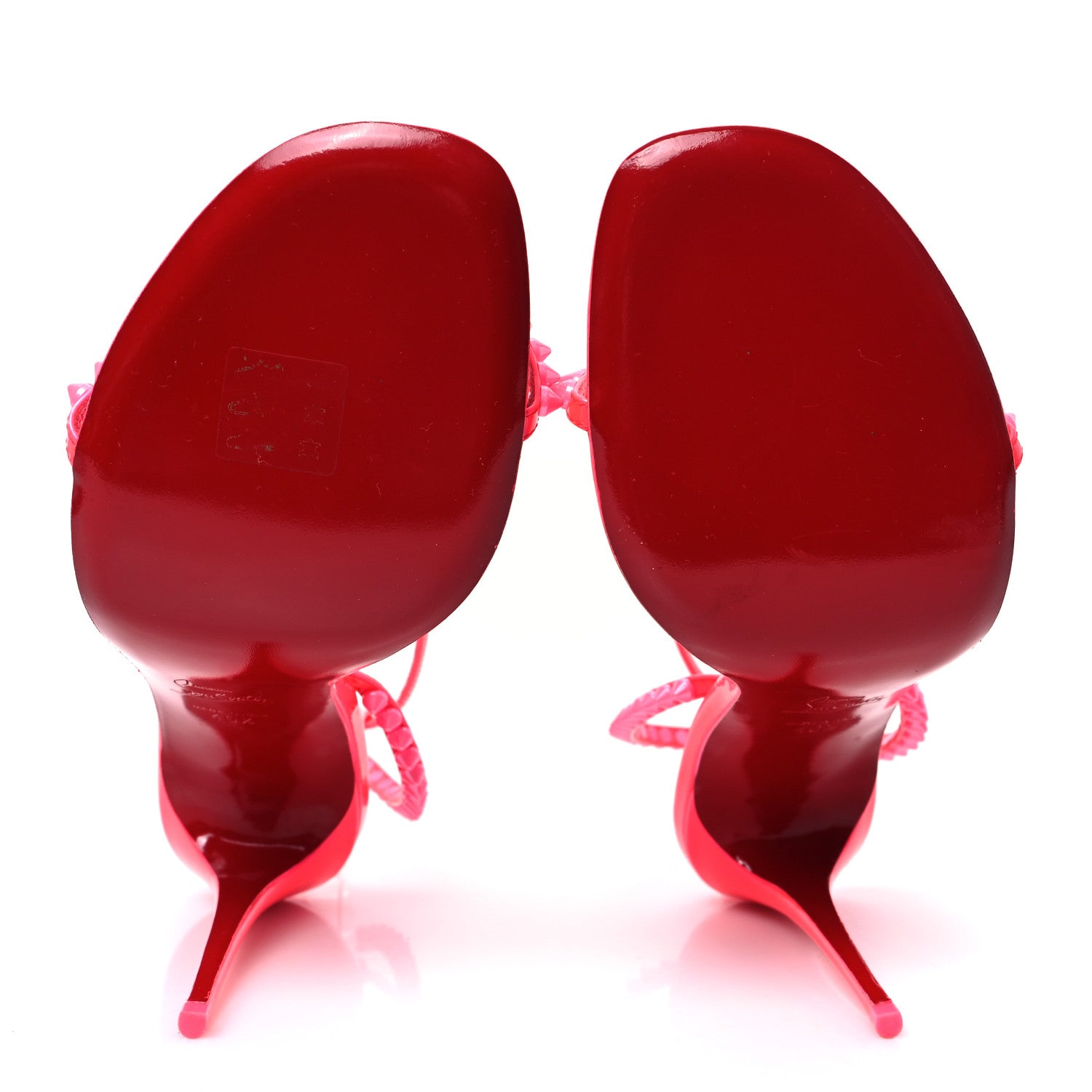 Christian Louboutin Kid Laminato So Me 100 Sandals 40.5 Pink 5 of 7