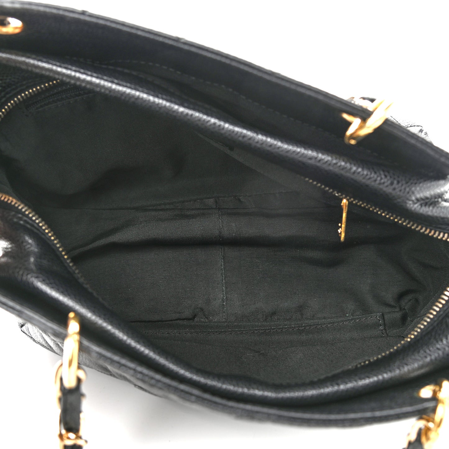 Caviar Quilted Petit Timeless Tote PTT Black
