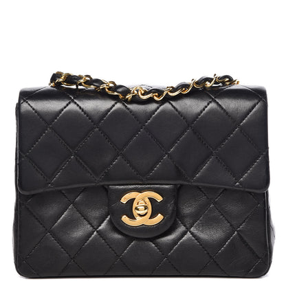 Chanel Lambskin Quilted Mini Square Flap Black 1 of 10