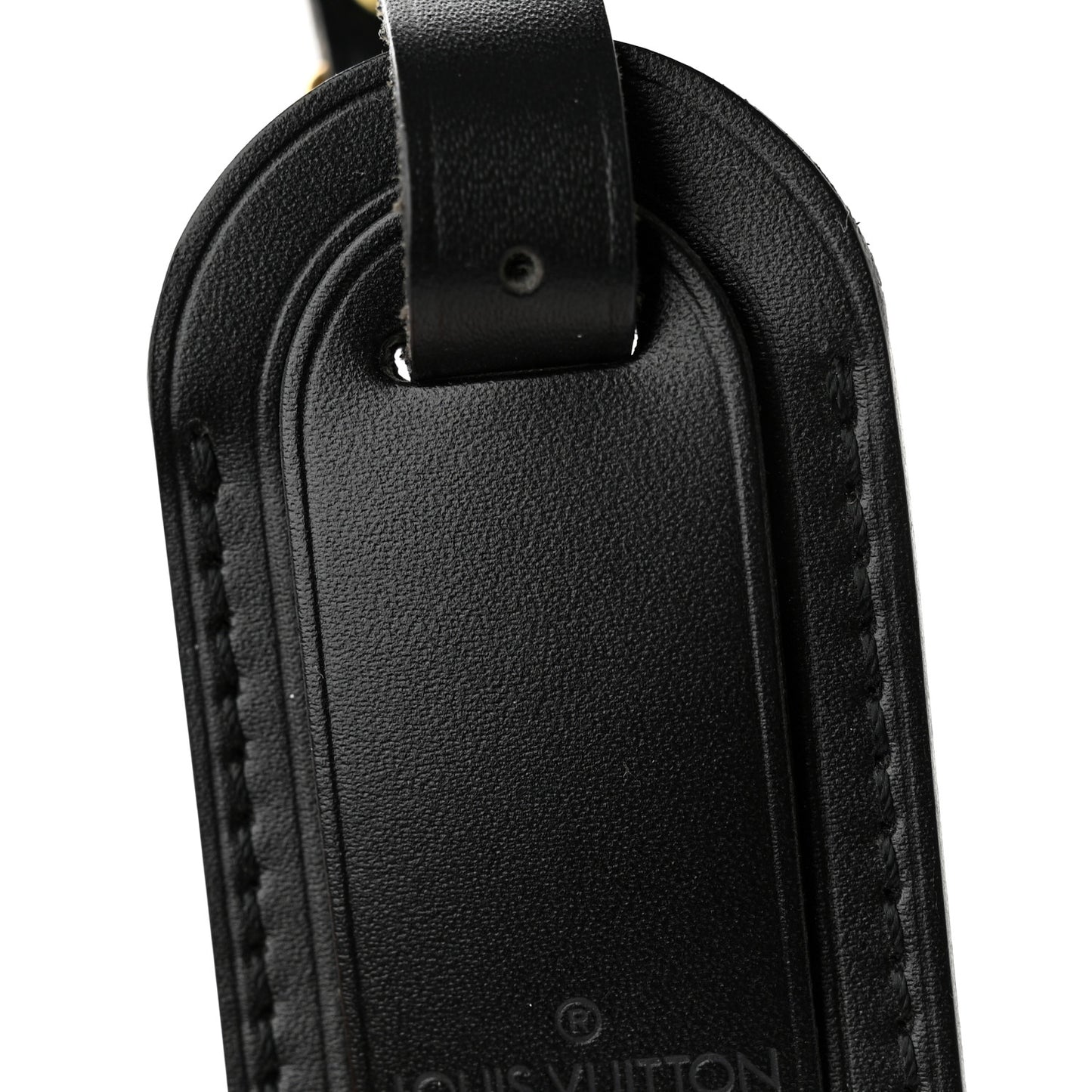 Calfskin Luggage Tag Black