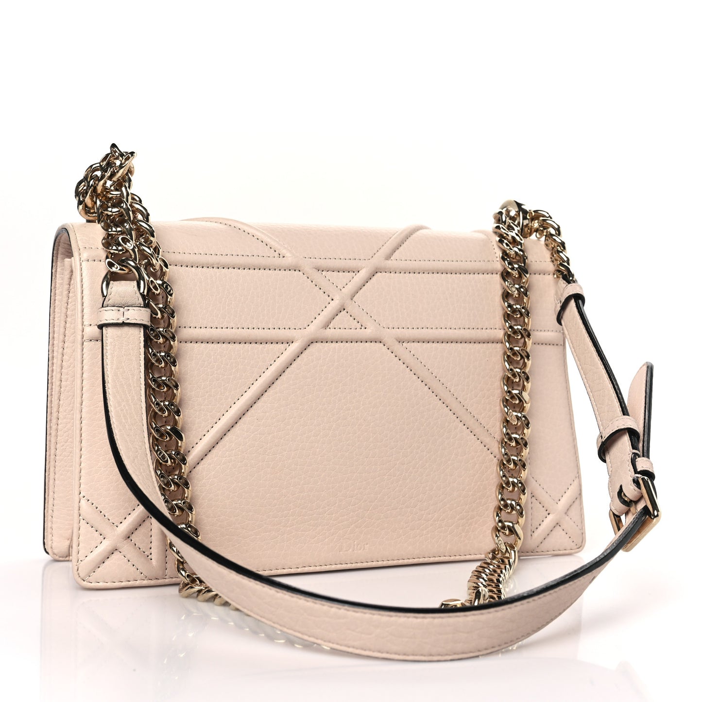 Grained Calfskin Medium Diorama Flap Bag Rose Poudre