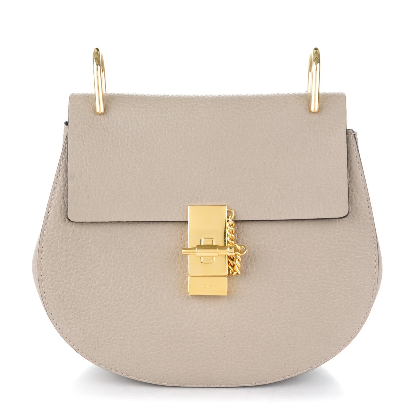Grained Lambskin Drew Shoulder Bag Motty Grey