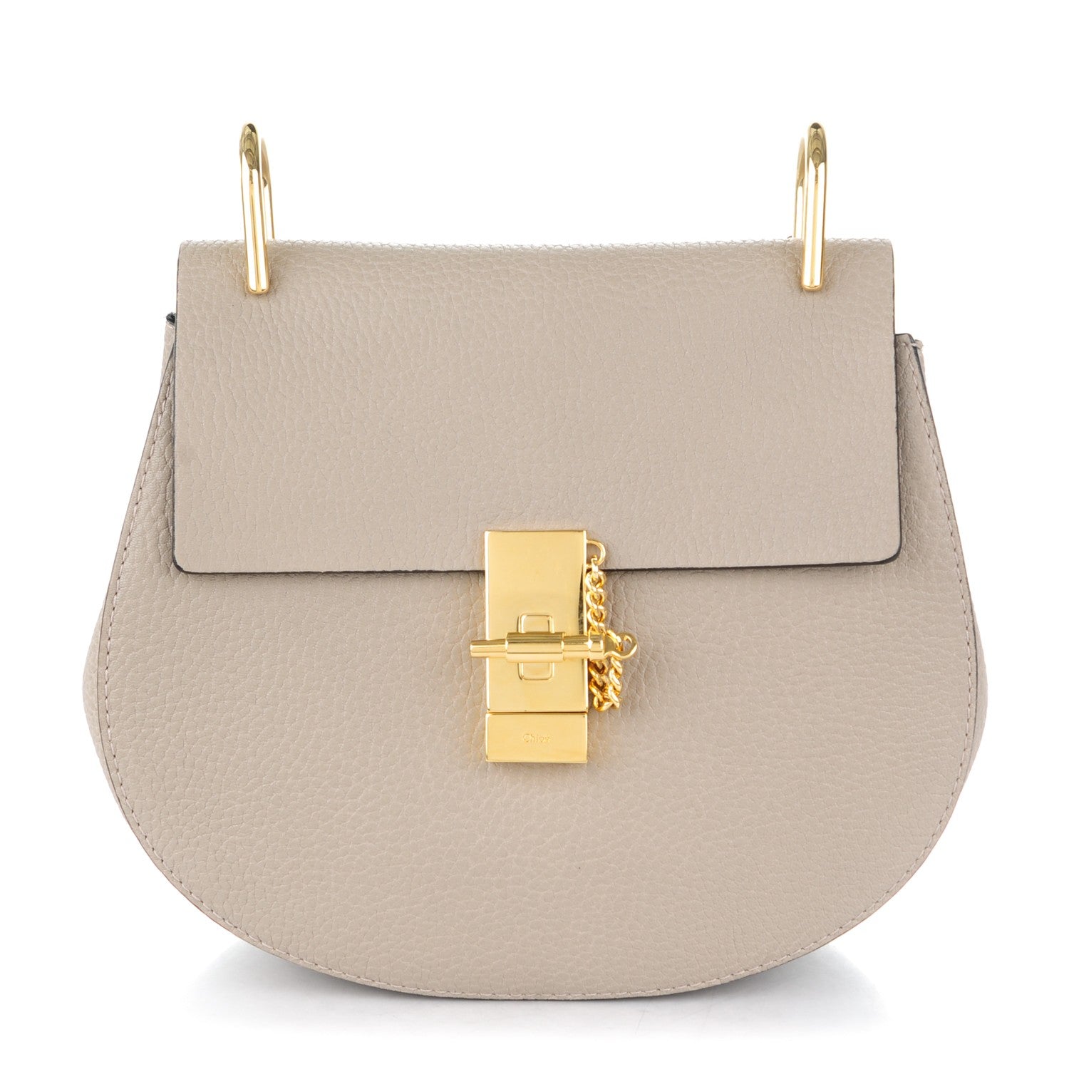 Chloe Grained Lambskin Drew Shoulder Bag Motty Grey 1 of 8