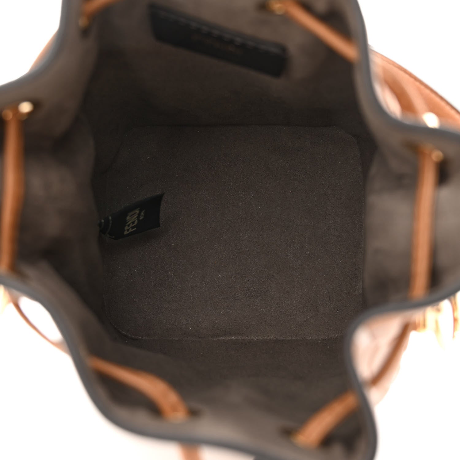 Fendi Vitello Cristallo Nature F is Fendi FF 1974 Embossed Mini Mon Tresor Bucket Bag Cuoio 5 of 10