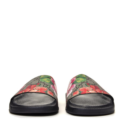 Gucci GG Supreme Monogram Blooms Slide Sandals 38 Beige Multicolor 8 of 12