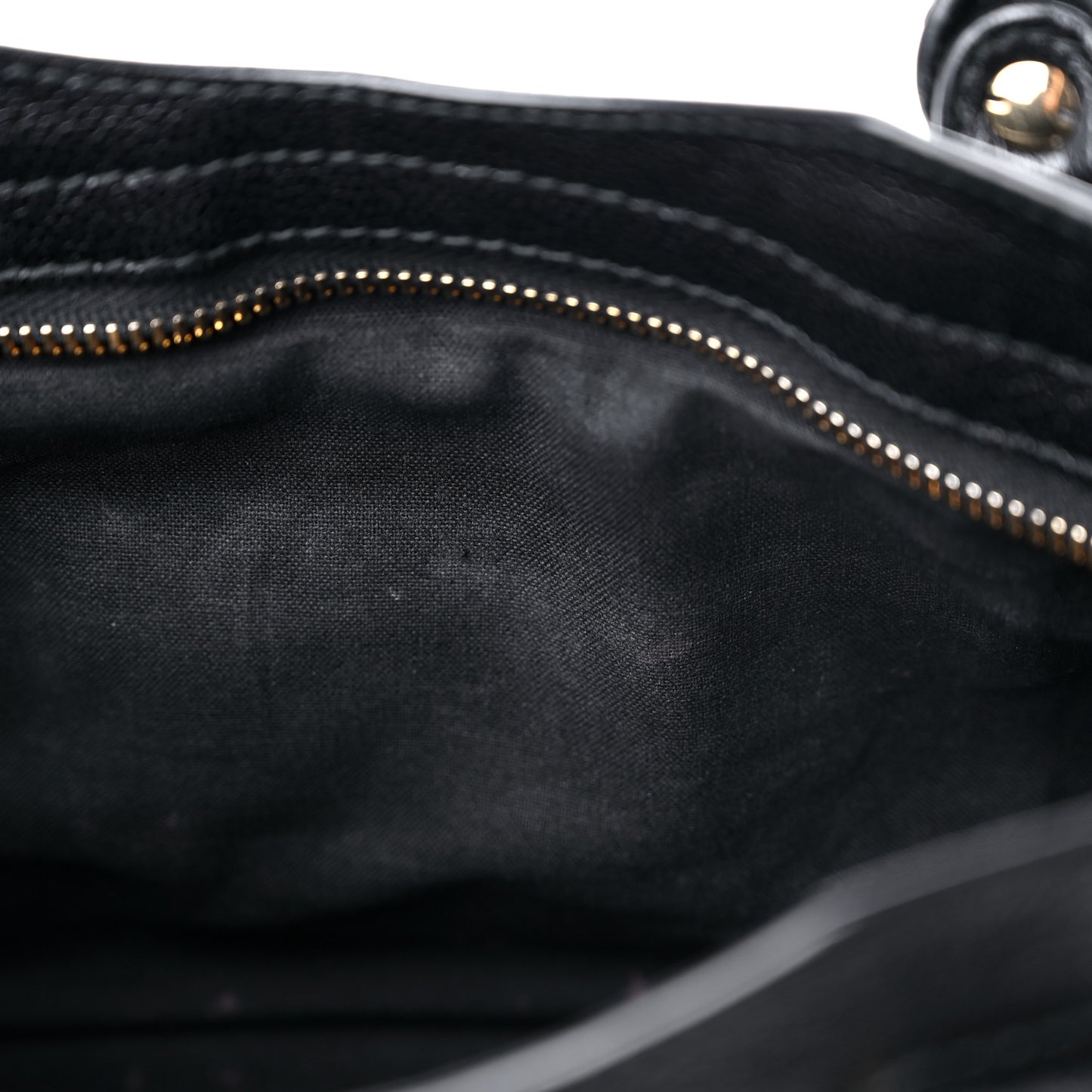 Chevre Gold Metallic Edge Hardware Mini City Black