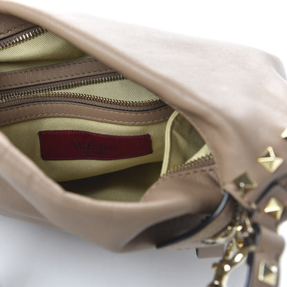 Valentino Garavani Vitello Rockstud Hobo Beige 8 of 9