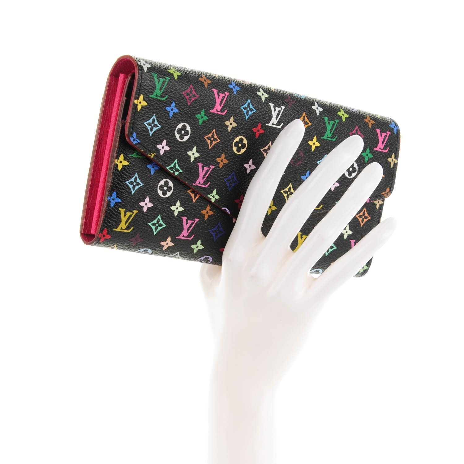 Louis Vuitton Monogram Multicolor Sarah Wallet NM Black Grenade 2 of 7