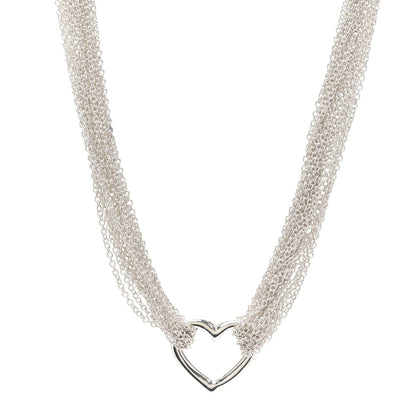 Tiffany Sterling Silver Heart Multi Chain Toggle Necklace 1 of 4