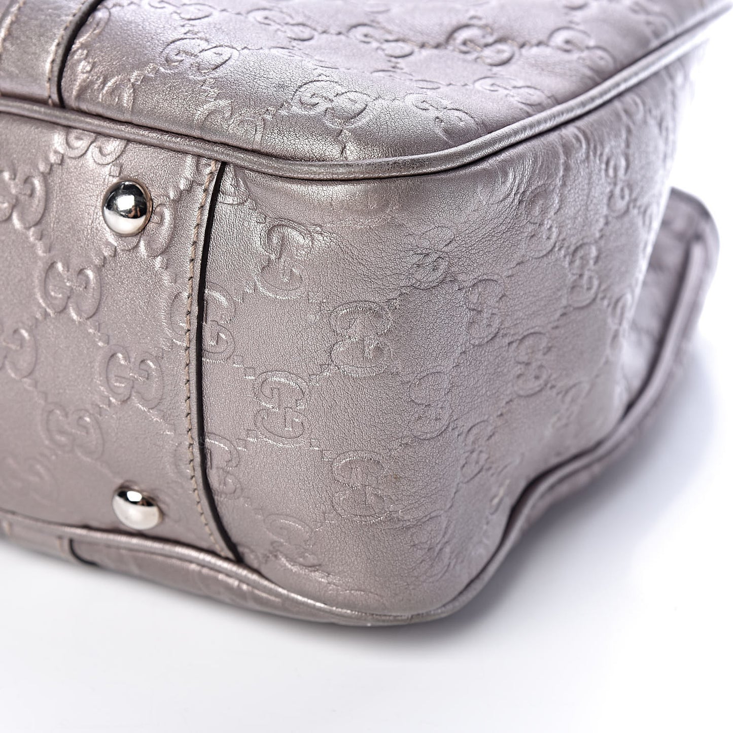 Metallic Guccissima Medium GG Twins Tote Mauve
