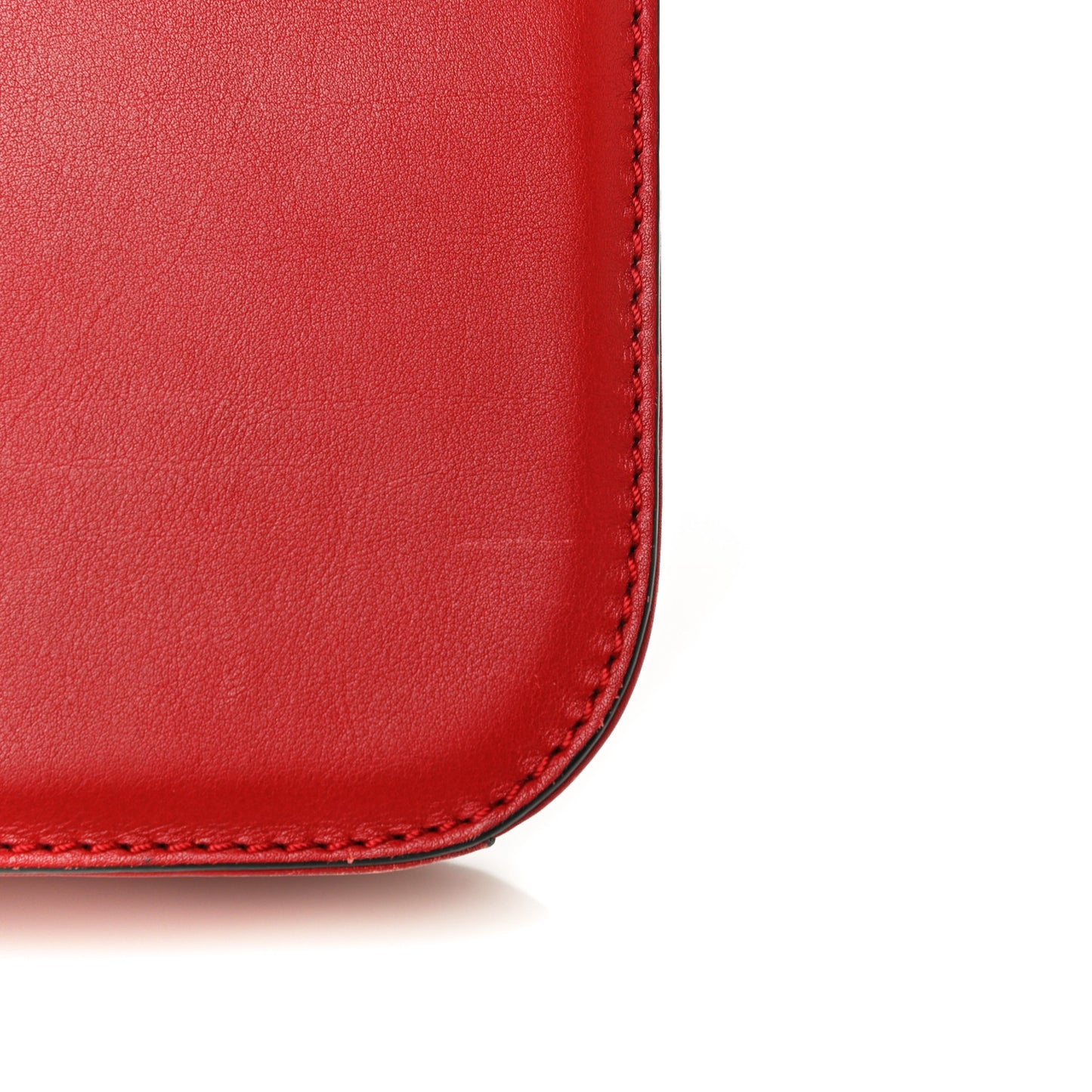 Vitello Medium Glam Lock Rockstud Flap Red