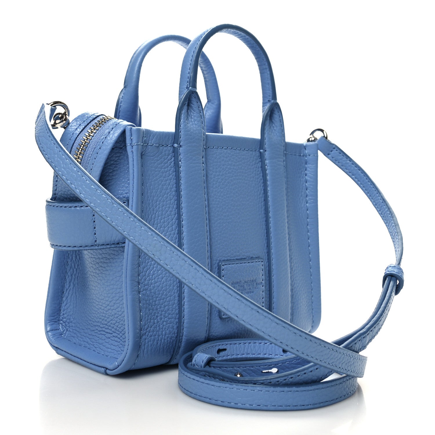 Marc Jacobs Grained Calfskin Mini The Tote Bag Spring Blue 3 of 9