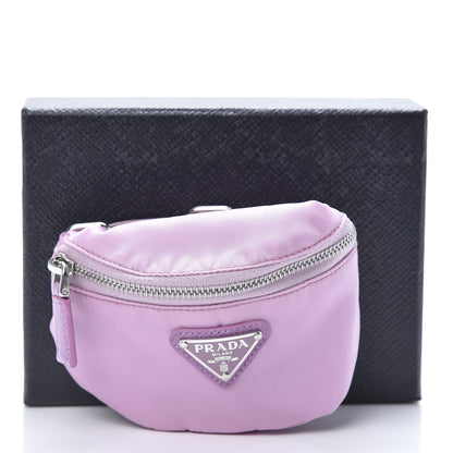 Prada Tessuto Nylon Travel Saffiano Metal Triangle Logo Mini Arm Pouch Rosa 8 of 8