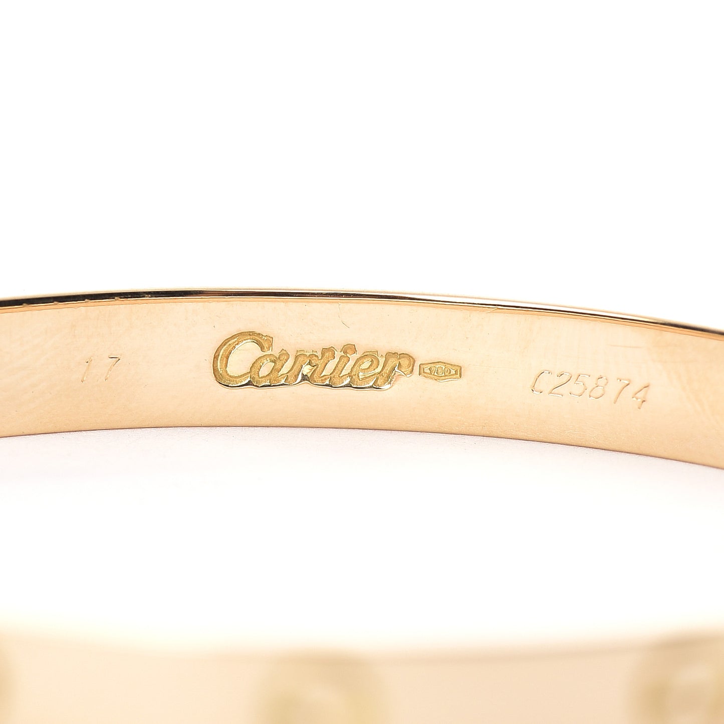 18K Yellow Gold LOVE Bracelet 17