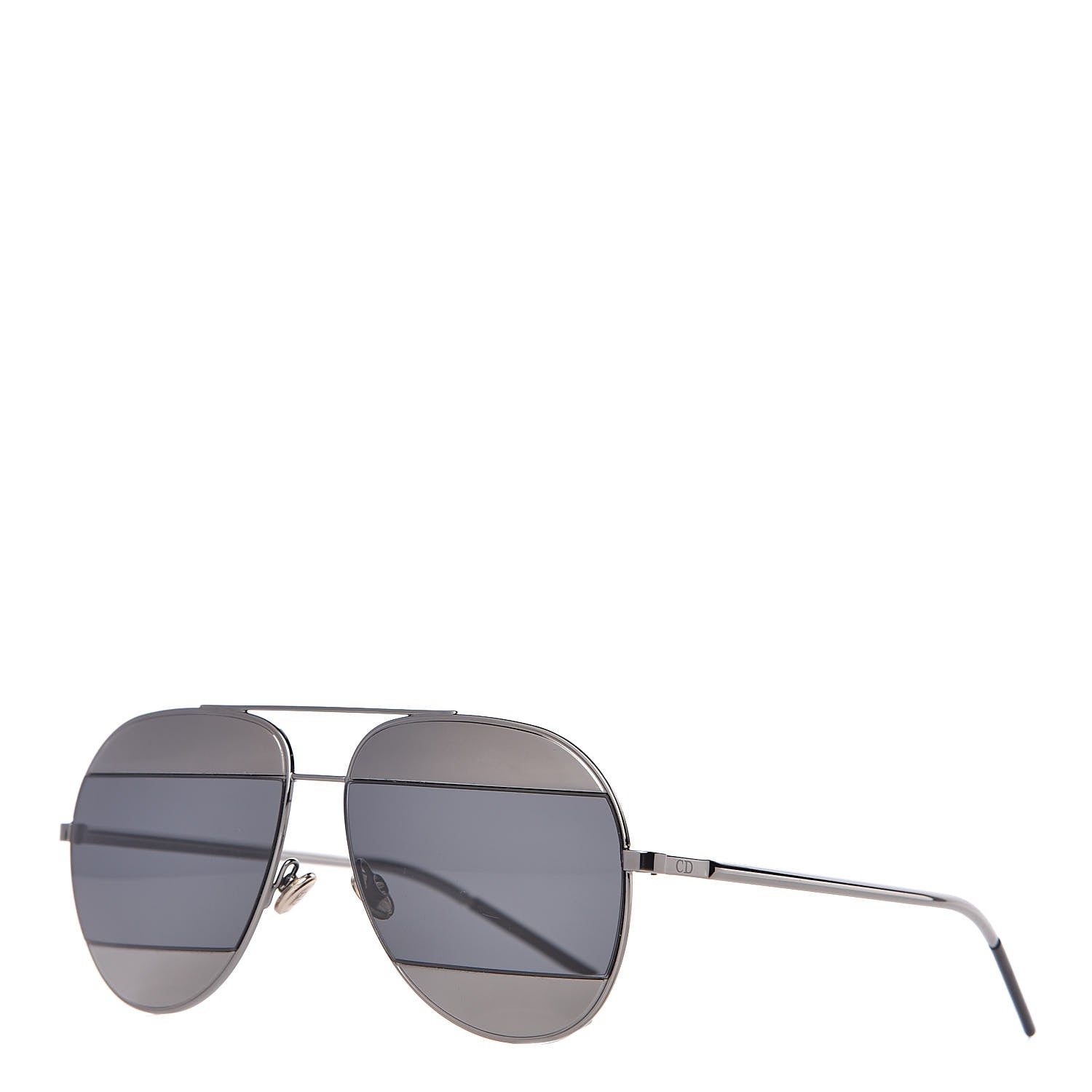 Christian Dior Split 1 Aviator Sunglasses Silver 1 of 7