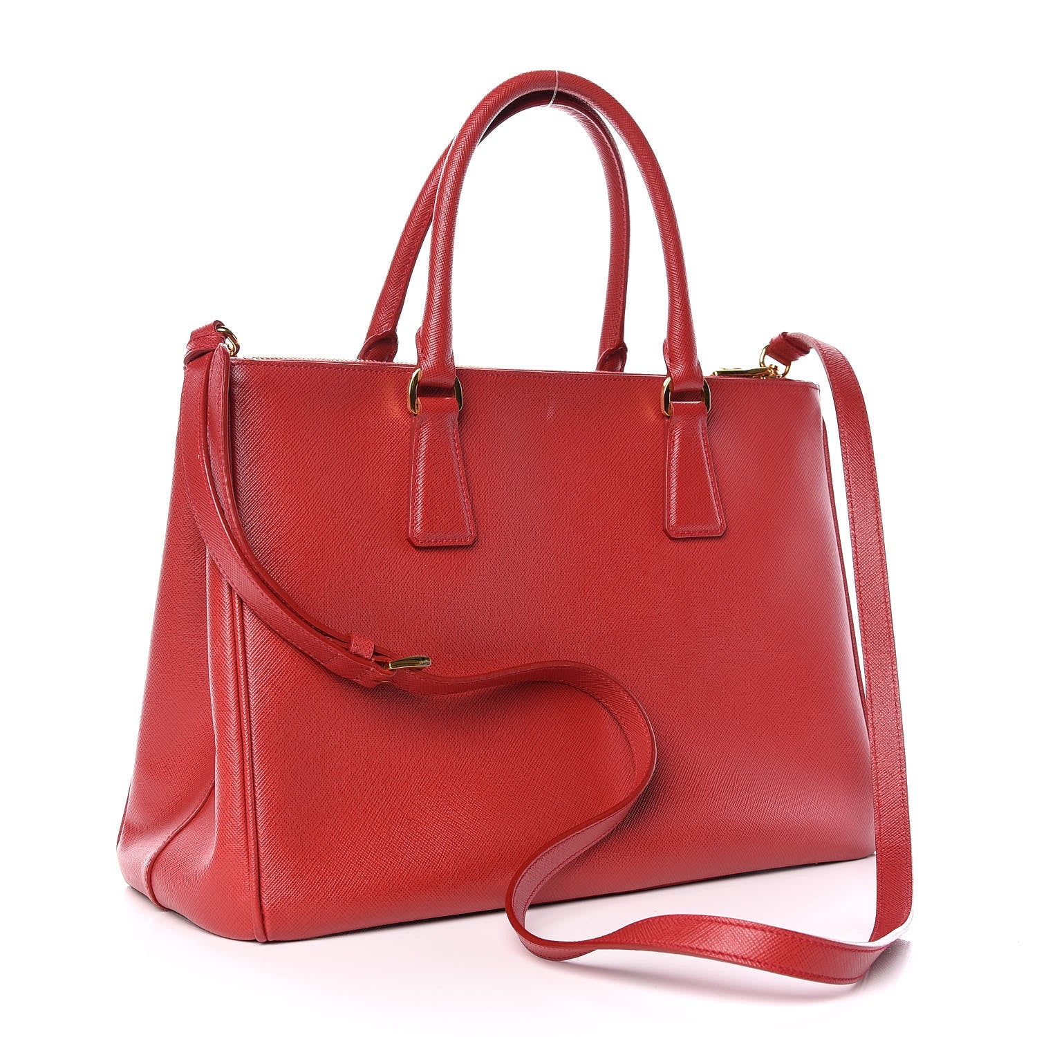 Prada Saffiano Medium Galleria Double Zip Tote Fuoco 3 of 16