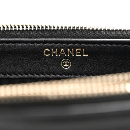 Chanel Caviar Quilted CC Filigree Clutch With Chain Black 8 of 14