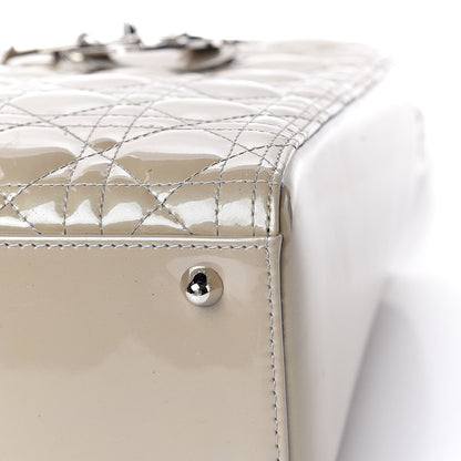 Christian Dior Patent Cannage Large Lady Dior Beige 10 of 16