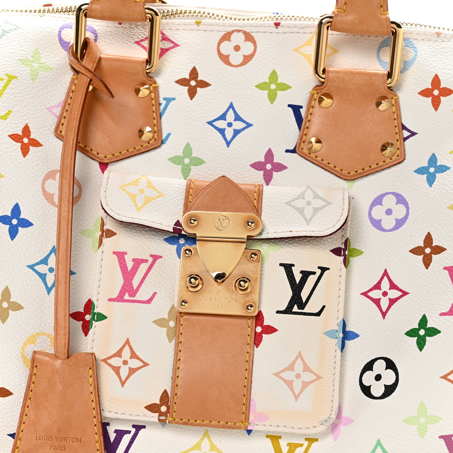 Louis Vuitton Monogram Multicolor Speedy 30 White 8 of 10