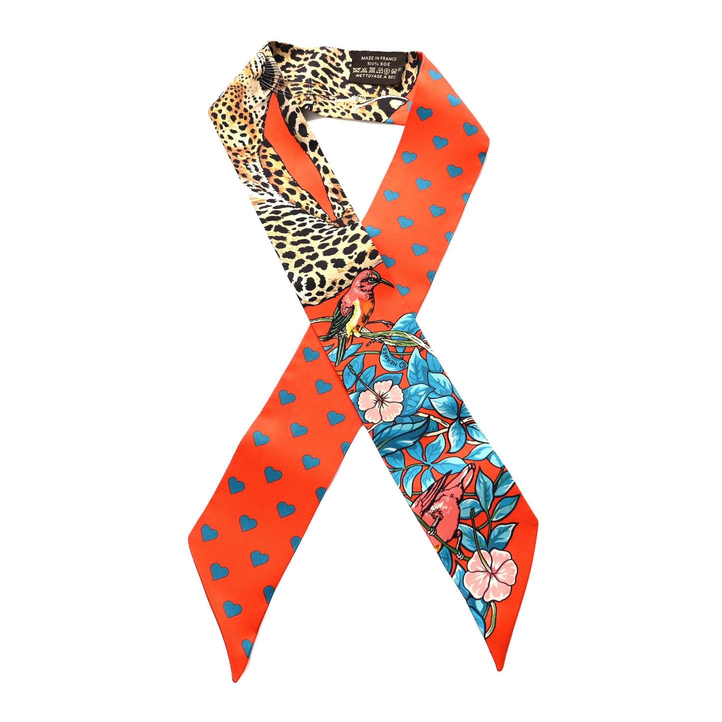 Silk Jungle Love Love Twilly Orange Bleu Brun