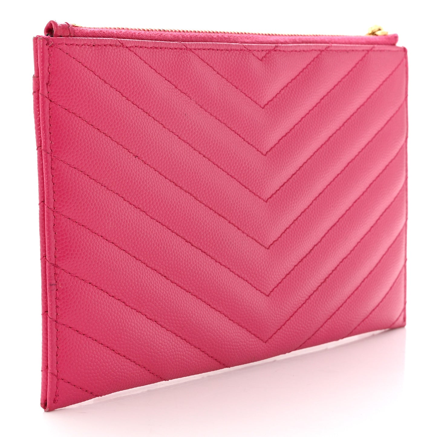 Grain De Poudre Chevron Monogram Bill Pouch Fresh Fuxia