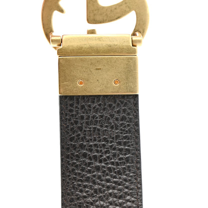 Gucci Calfskin Double G Reversible 85 34 Belt Black Cocoa 6 of 6