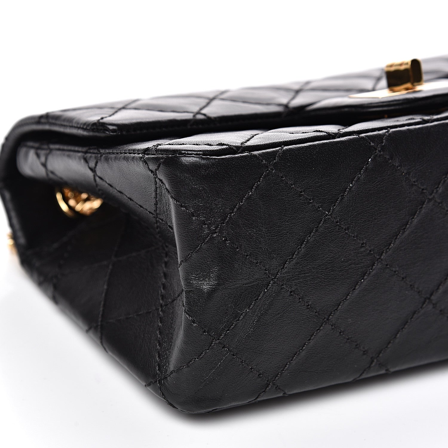 Chanel Aged Calfskin Quilted 2.55 Reissue Mini Flap Black 7 of 8
