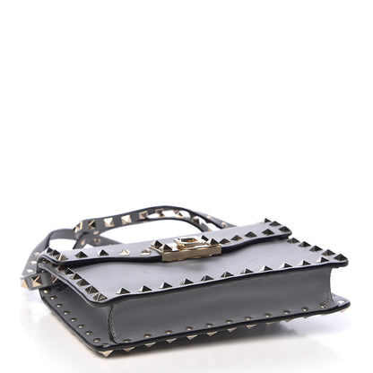 Valentino Garavani Vitello Rockstud Shoulder Flap Bag Grey 4 of 11