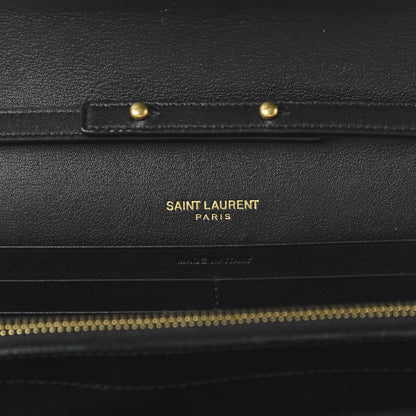 Saint Laurent Patent Monogram Chain Wallet Tortoiseshell 8 of 9
