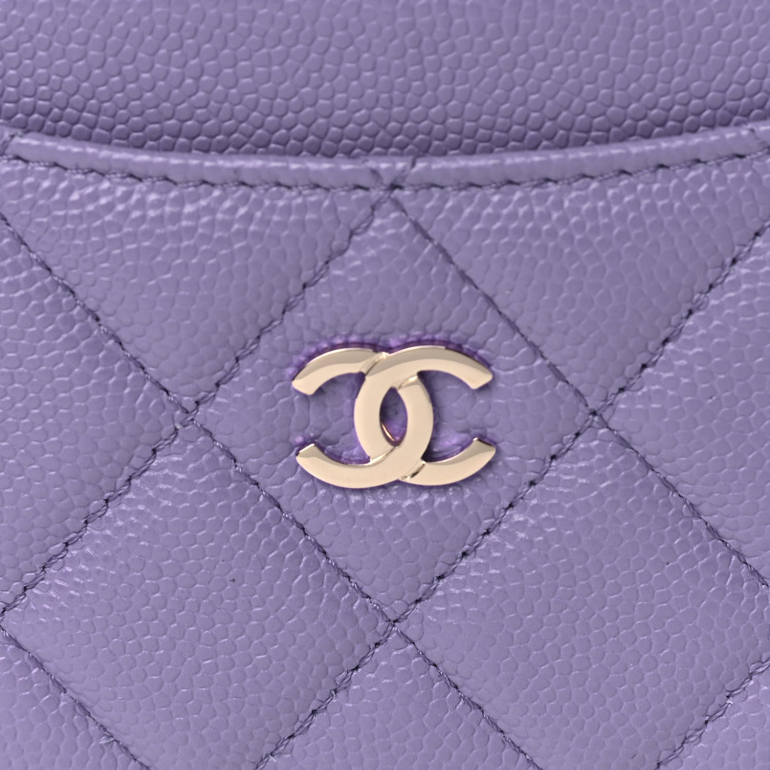 Chanel Caviar Quilted Card Holder Purple 9 of 9