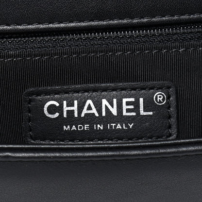 Chanel Calfskin Chevron Quilted Large Boy Flap Black 5 of 8