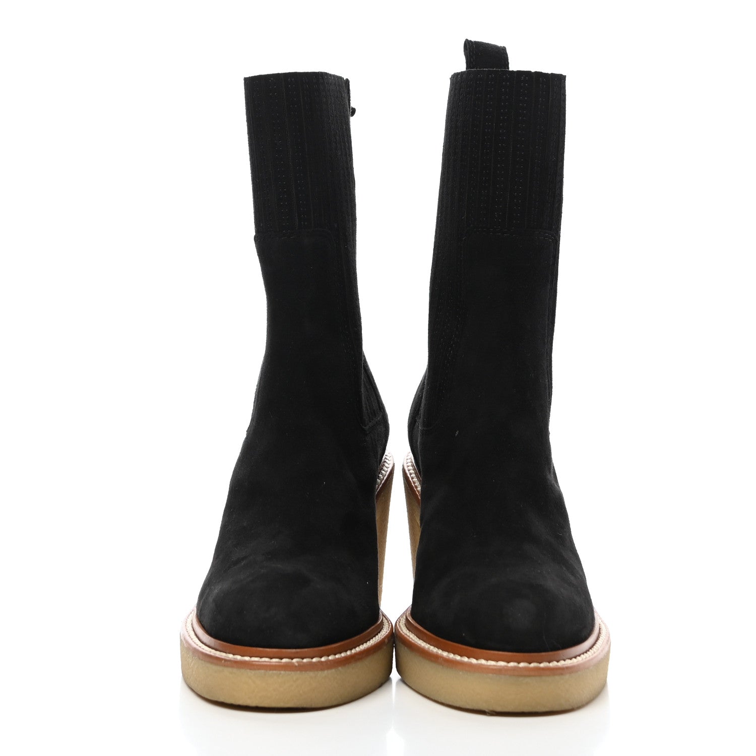 Hermes Suede Calfskin Donia 70 Ankle Boots 35.5 Black 2 of 7