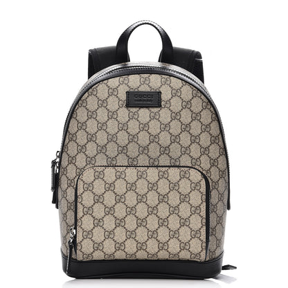 Gucci GG Supreme Monogram Small Eden Day Backpack Black 214605