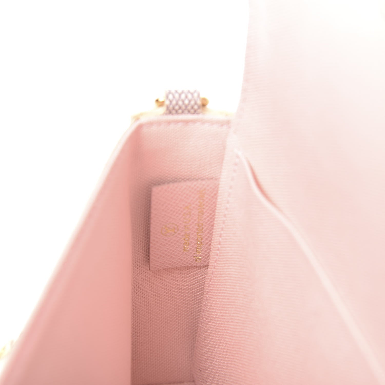 Louis Vuitton Damier Azur Pochette Felicie Chain Wallet Rose Ballerine 8 of 12