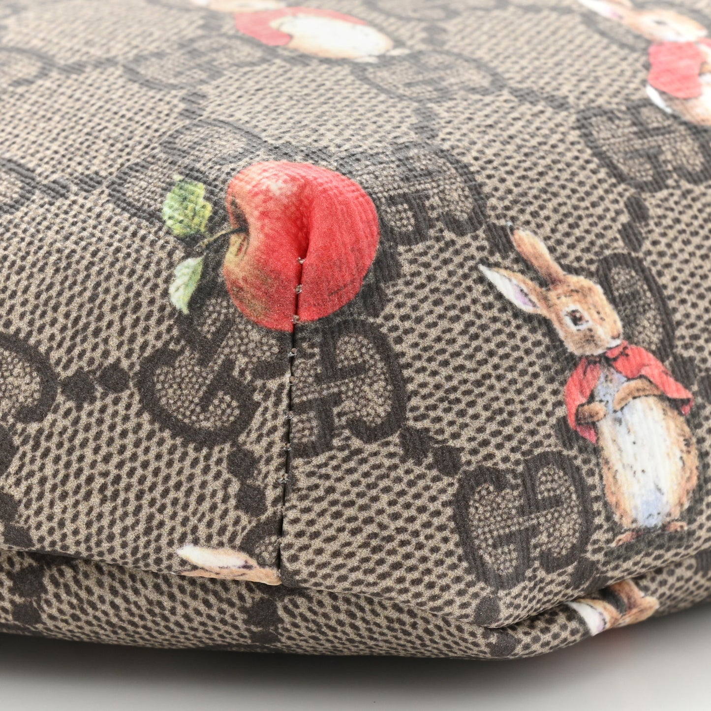 X PETER RABBIT GG Supreme Monogram Rabbit Print Childrens Belt Bag Beige Ebony Red