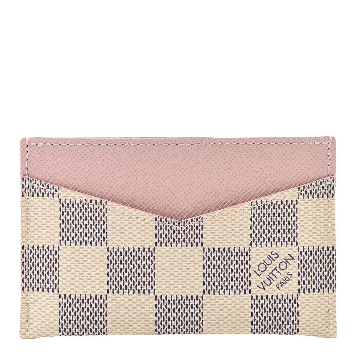 Louis Vuitton Damier Azur Daily Card Holder Rose Ballerine 1 of 8